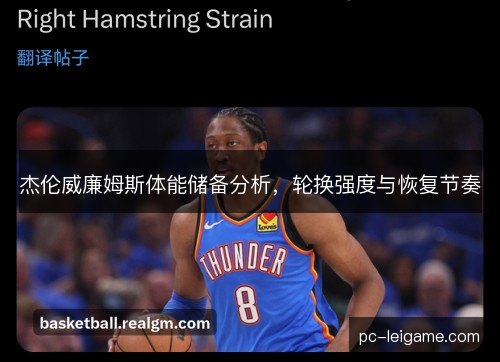 杰伦威廉姆斯体能储备分析，轮换强度与恢复节奏